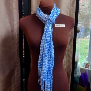 Women's Light Blue & White Fashion Scarf